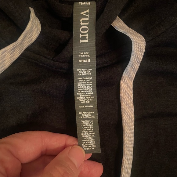 Vuori women’s halo essential pullover hoodie size small Top black heather - Picture 4 of 4